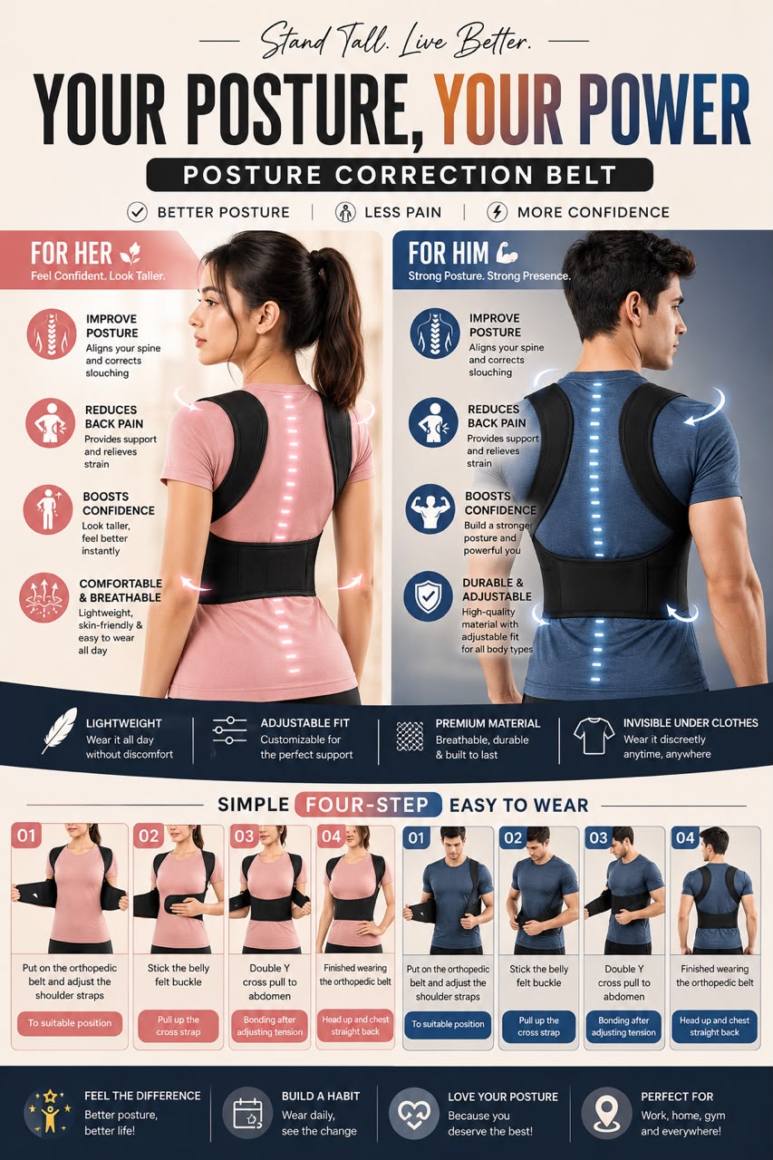 Posture Align Unisex Back Support & Chest Lift Brace