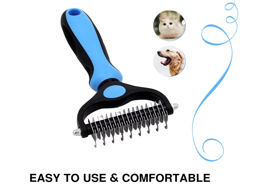 Deshedding Brush for Dogs and Cats Pet Grooming Tool - Peppermonk