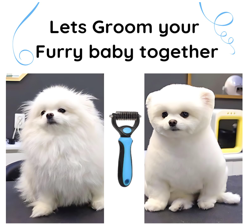 Deshedding Brush for Dogs and Cats Pet Grooming Tool - Peppermonk