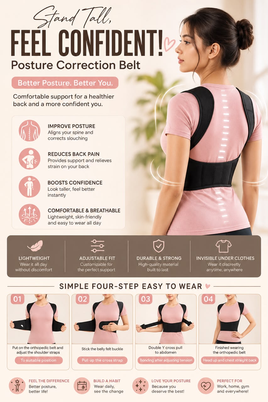 Posture Align Unisex Back Support & Chest Lift Brace